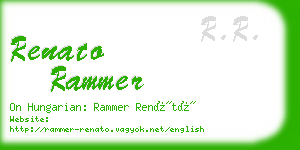 renato rammer business card